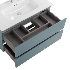 BelBagno Тумба под раковину Kraft 80 подвесная Голубой матовый – фотография-5